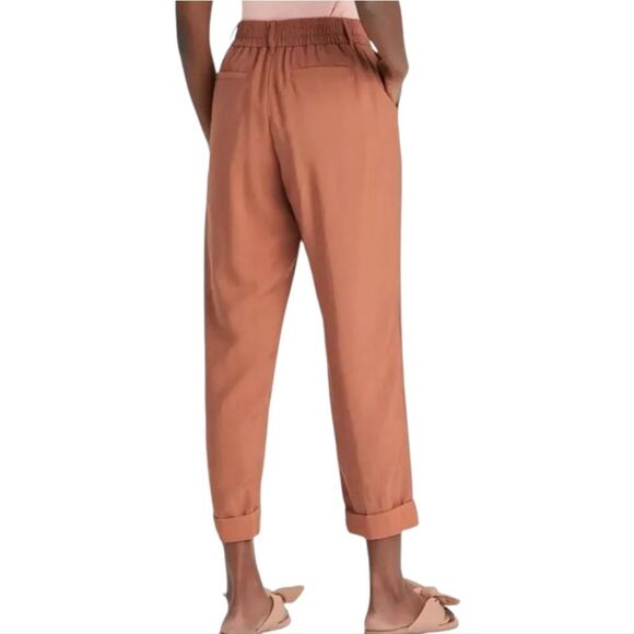 A New Day -1313 High-Rise Slim Straight Leg Pintuck Ankle Pants Orange Rust 8 - Picture 4 of 11